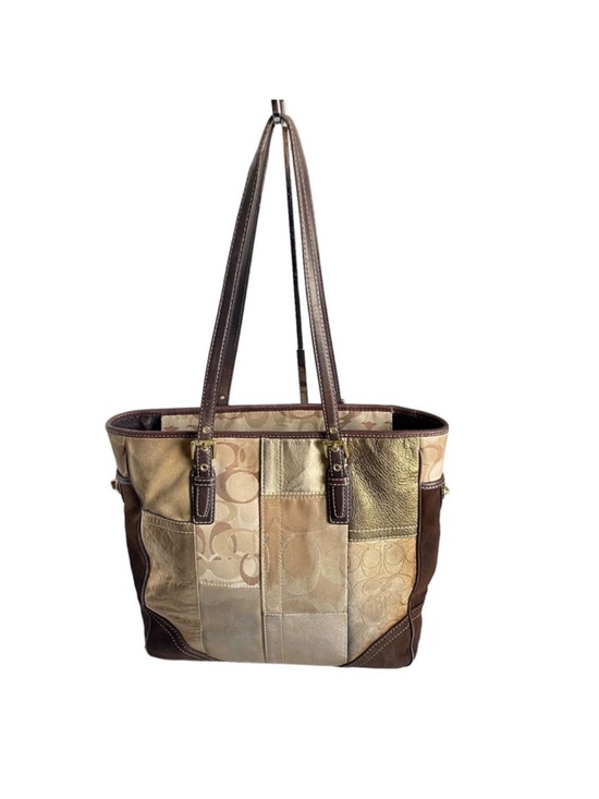 Coach Handbags - Coach leather patchwork top bag
